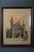 Gravure van de Ridderzaal, Den Haag door A. Jager