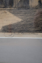 Gravure van de Ridderzaal, Den Haag door A. Jager