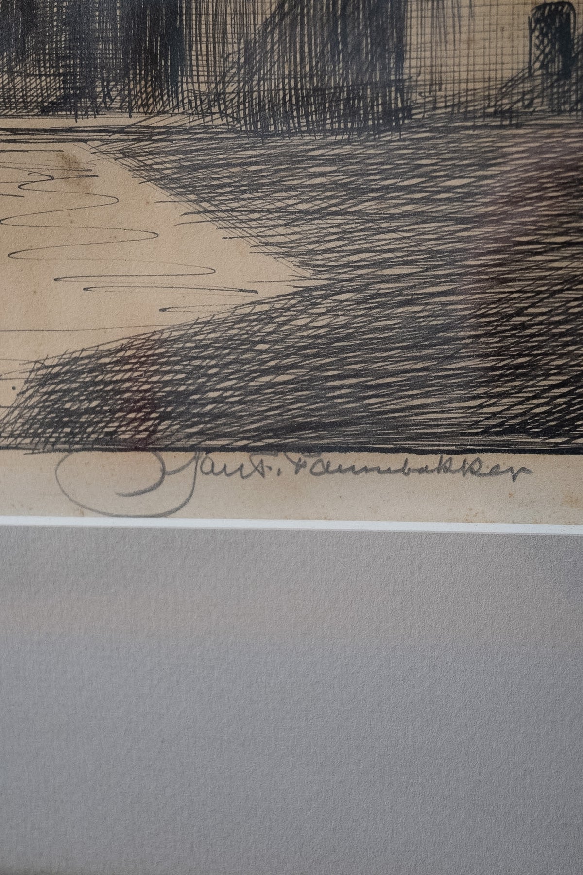 Gravure van de Ridderzaal, Den Haag door A. Jager