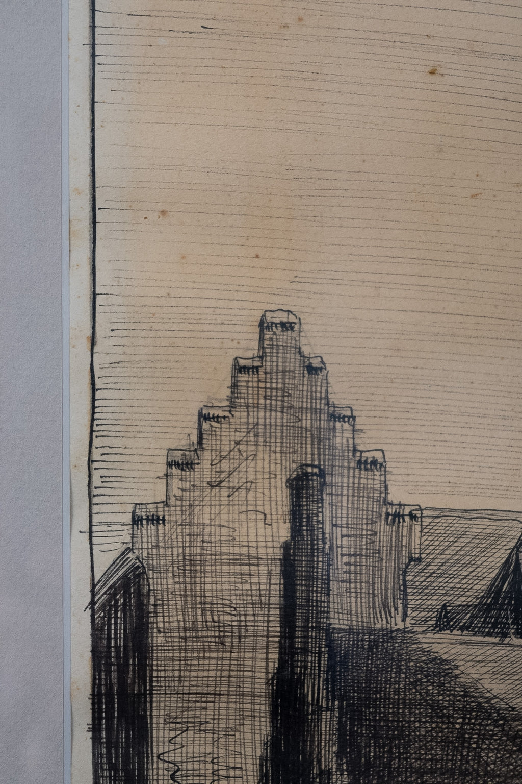 Gravure van de Ridderzaal, Den Haag door A. Jager