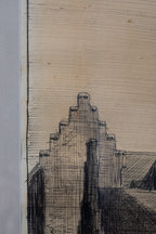 Gravure van de Ridderzaal, Den Haag door A. Jager