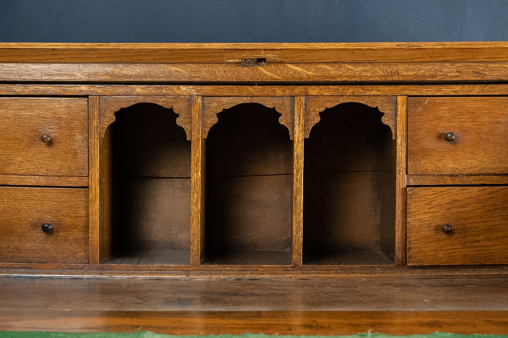 Engelse eikenhouten secretaire