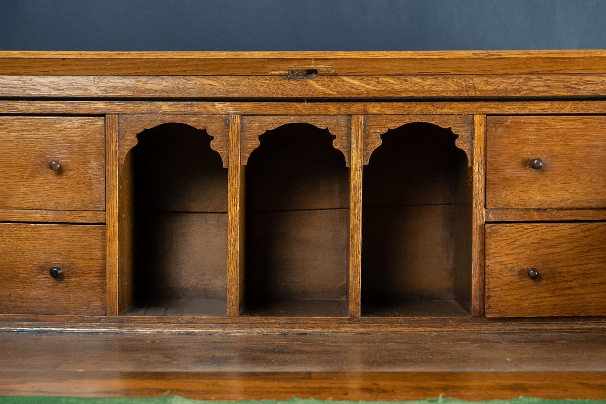 Engelse eikenhouten secretaire