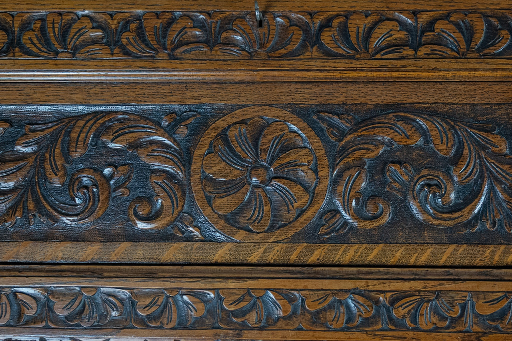 Engelse eikenhouten secretaire