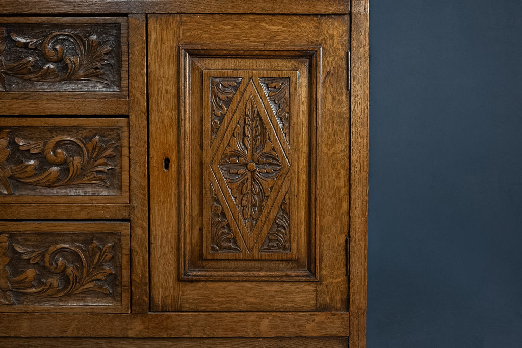 Engelse eikenhouten secretaire