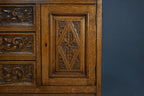 Engelse eikenhouten secretaire