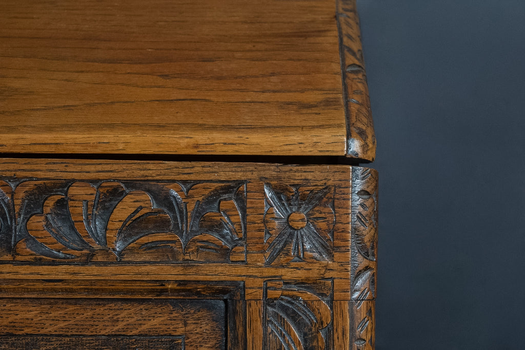 Engelse eikenhouten secretaire