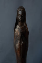Afrikaans handgesneden houten Mariabeeld
