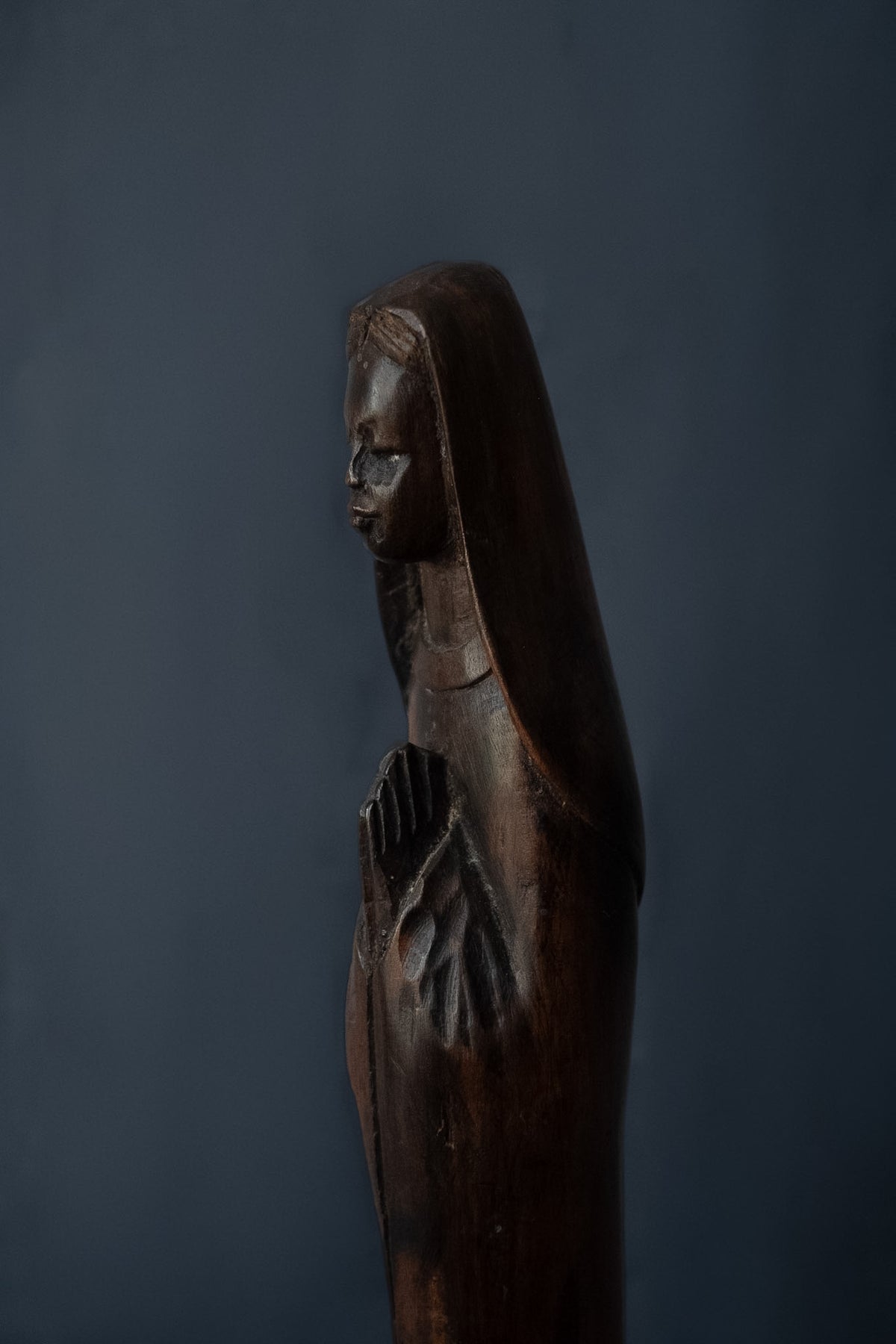 Afrikaans handgesneden houten Mariabeeld