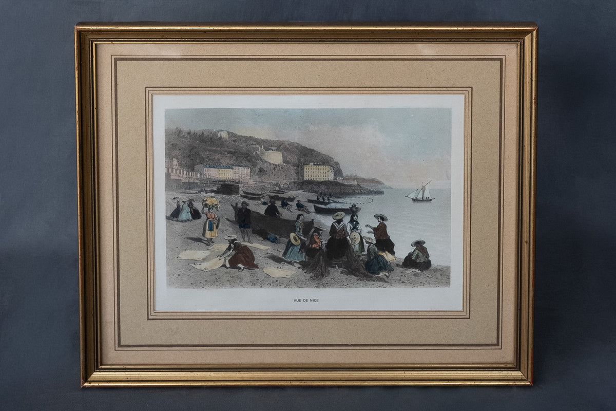 Ingelijste prent ‘Vue de Nice’