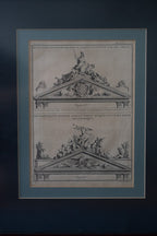 Franse architectuurgravure naar Jacques-François Blondel