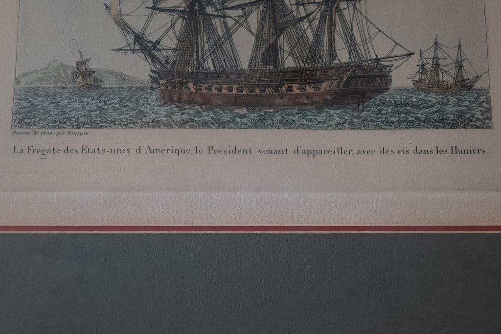Maritieme prent naar Jean-Jérôme Baugean – USS President