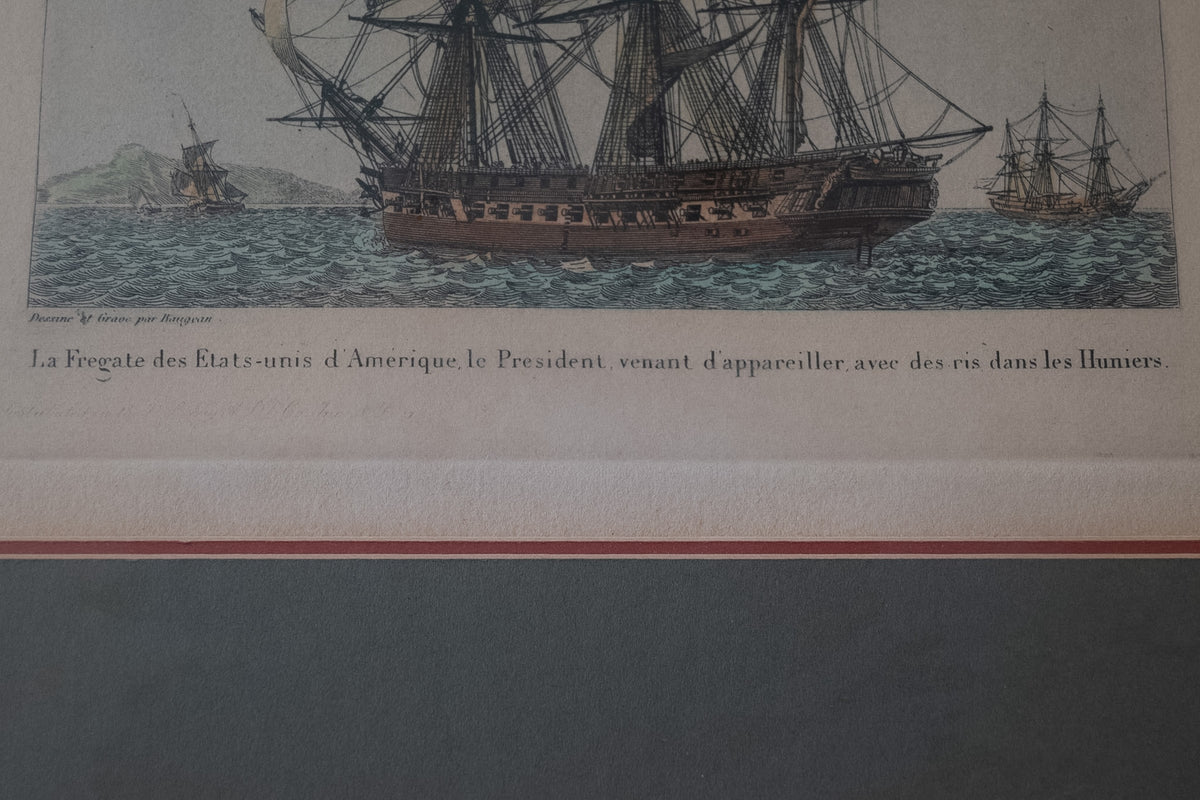Maritieme prent naar Jean-Jérôme Baugean – USS President