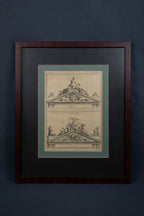 Franse architectuurgravure naar Jacques-François Blondel