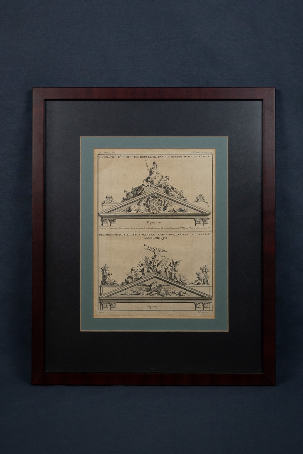 Franse architectuurgravure naar Jacques-François Blondel