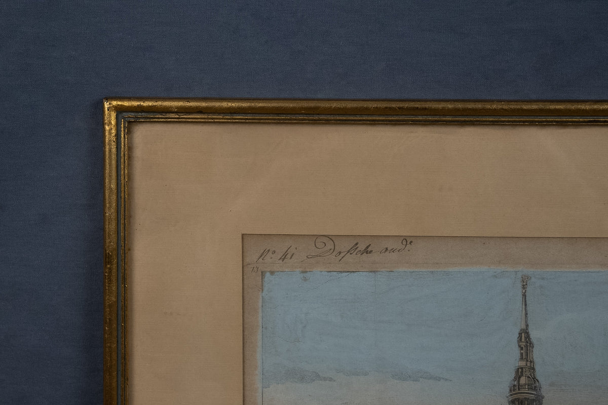 18e-eeuwse opticaprent van Cheapside en St Mary-le-Bow, Londen