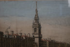 18e-eeuwse opticaprent van Cheapside en St Mary-le-Bow, Londen