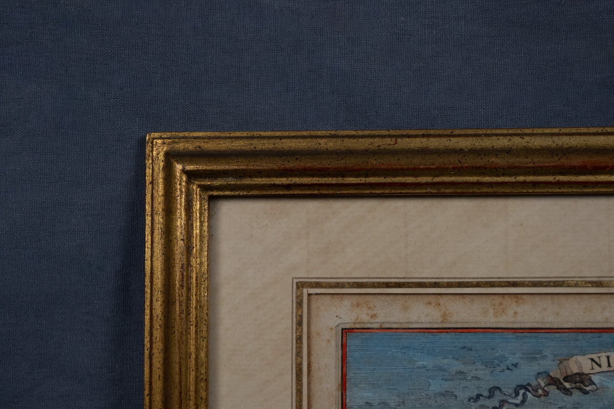 17e-eeuwse handgekleurde gravure van Nieuwpoort – Pérelle