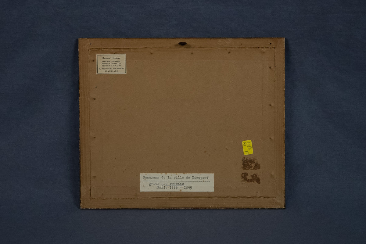 17e-eeuwse handgekleurde gravure van Nieuwpoort – Pérelle