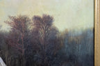 Gesigneerd winters landschap met boerderij