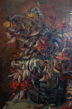 Russisch olieverfschilderij met bloemstilleven