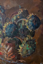 Russisch olieverfschilderij met bloemstilleven